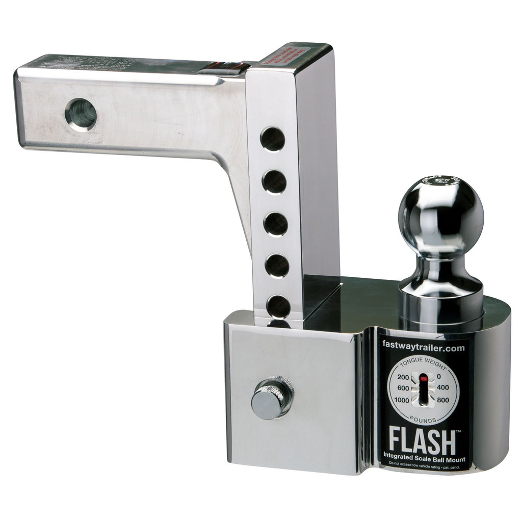 Flash ISBM adj. alum. Ball mount, 6" drop 7" rise, w. tongue wt. scale