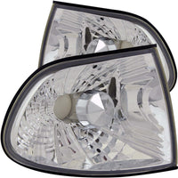 ANZO USA-521009 | Cornering Light Assembly; Euro; Clear Lens; Chrome Housing;Pair