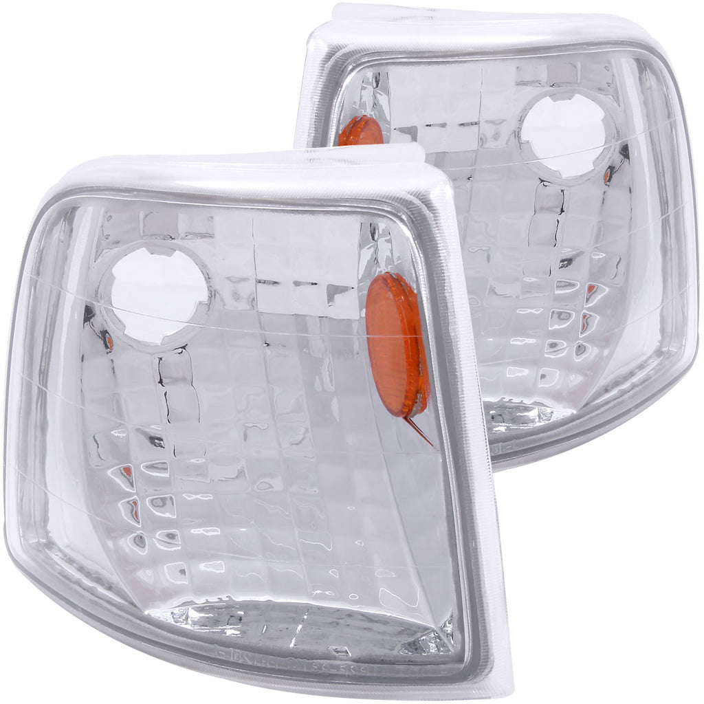 ANZO USA-521017 | Cornering Light Assembly; Euro; Clear Lens; Chrome Housing; Amber Reflector;Pair
