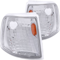 ANZO USA-521017 | Cornering Light Assembly; Euro; Clear Lens; Chrome Housing; Amber Reflector;Pair