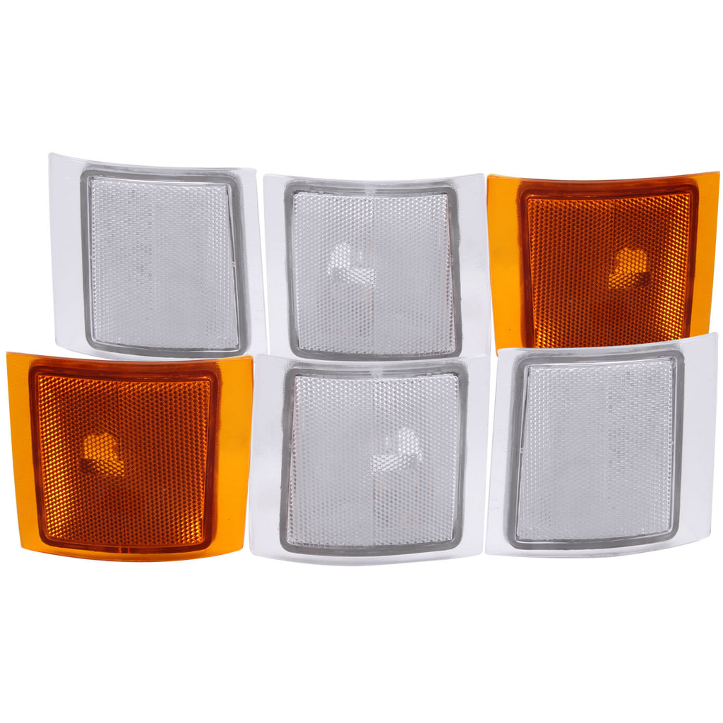 ANZO USA-521021 | Cornering Light Assembly; Euro; 4 Clear/2 Amber; 6 pc.;Pair