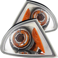 ANZO USA-521027 | Cornering Light Assembly; Euro; Clear Lens; Chrome Housing; Amber Reflector;Pair