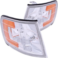 ANZO USA-521028 | Cornering Light Assembly; Euro; Clear Lens; Chrome Housing; Amber Reflector;Pair