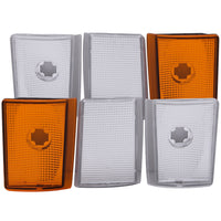 ANZO USA-521032 | Cornering Light Assembly; Euro; 4 Crystal Chrome/2 Crystal Amber; 6 pc.;Pair