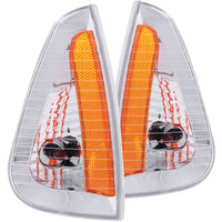 ANZO USA-521034 | Cornering Light Assembly; Euro; Clear Lens; Chrome Housing; Amber Reflector;Pair