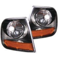 ANZO USA-521040 | Cornering Light Assembly; Euro; Clear Lens; Black Housing; Amber Reflector; Harley Davidson Style;Pair