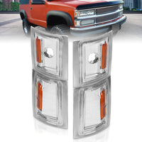 ANZO USA-521041 | Cornering Light Assembly; Clear Lens; Chrome Housing; Amber Reflector; 4 pc;Pair