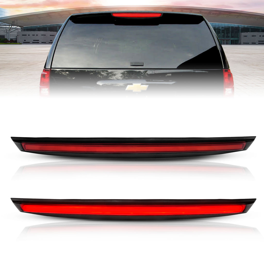 ANZO USA-531110 | Third Brake Light Assembly; LED; Black Housing; Red Lens, W/ Spoiler; PC