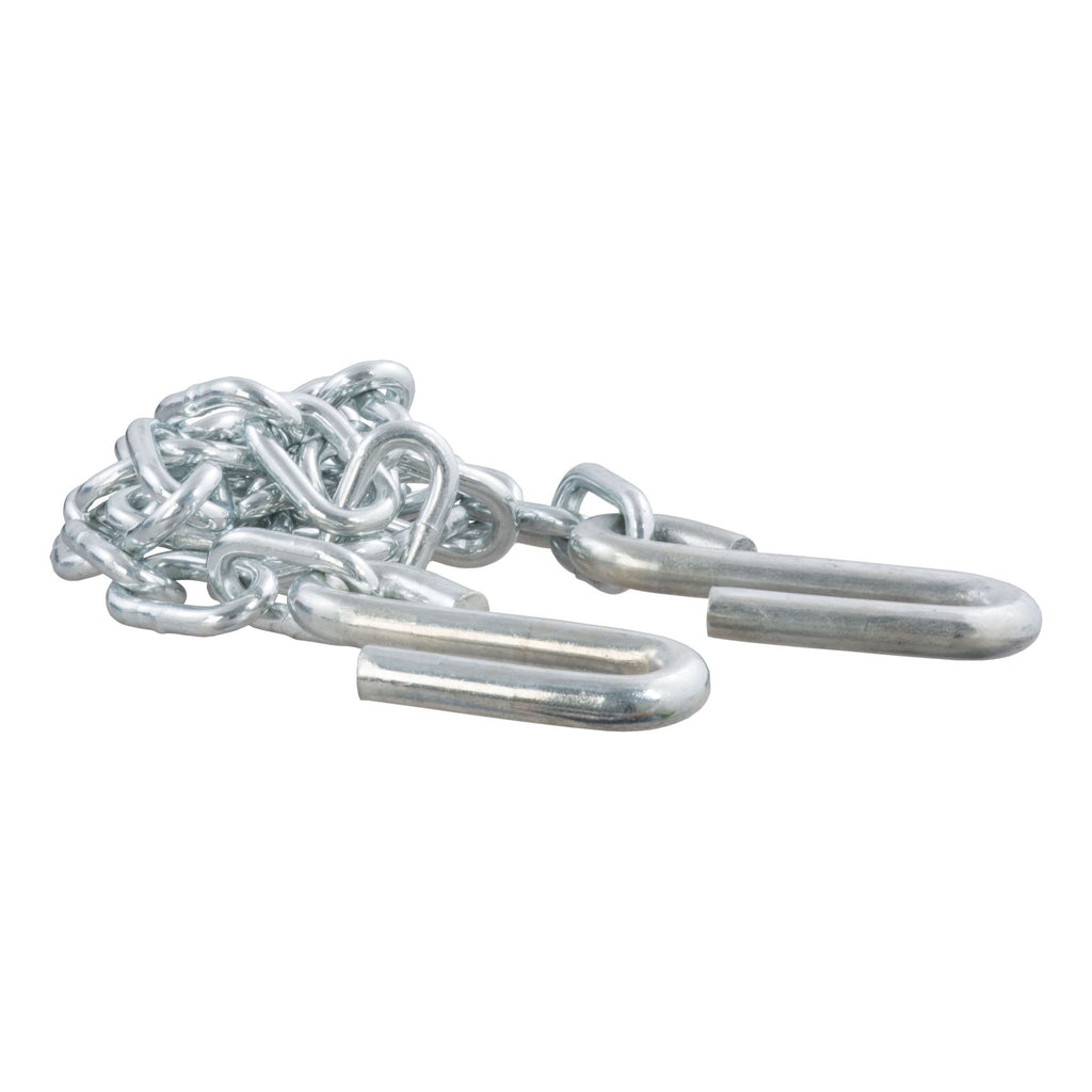 48" Safety Chain with 2 S-Hooks (5000 lbs Clear Zinc)