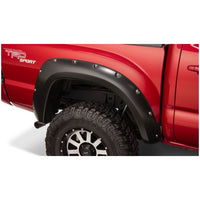 Bushwacker 31080-02 Black Pocket/Rivet Style Smooth Finish Rear Fender Flares for 2012-2015 Toyota Tacoma