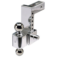 Flash E series adj. alum. ball mount, 6'' drop 7'' rise, chrome 2'' & 2-5/16''