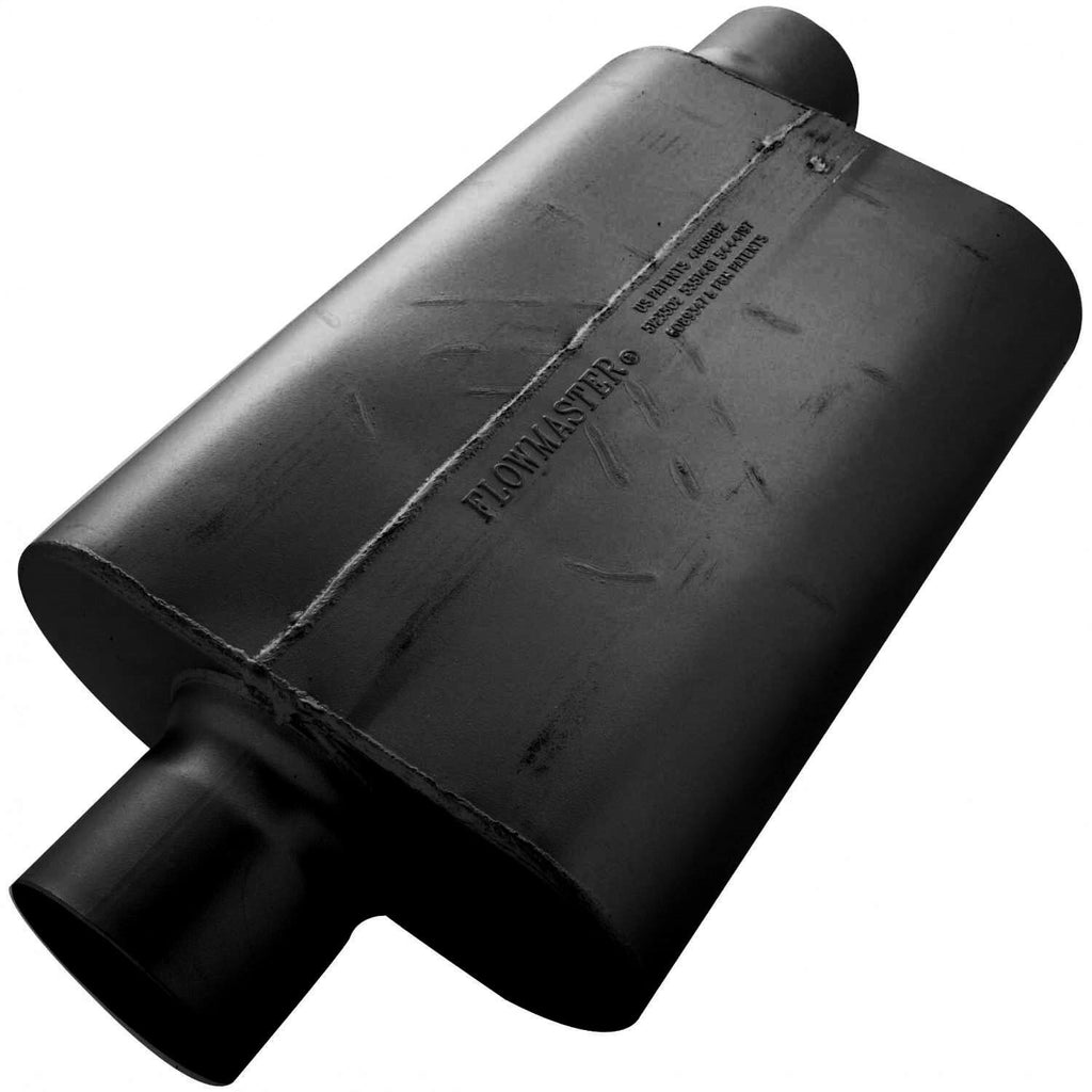 Flowmaster 54031-12 30 Series Race Muffler - 4.00 Offset In / 4.00 Center Out - Aggressive Sound