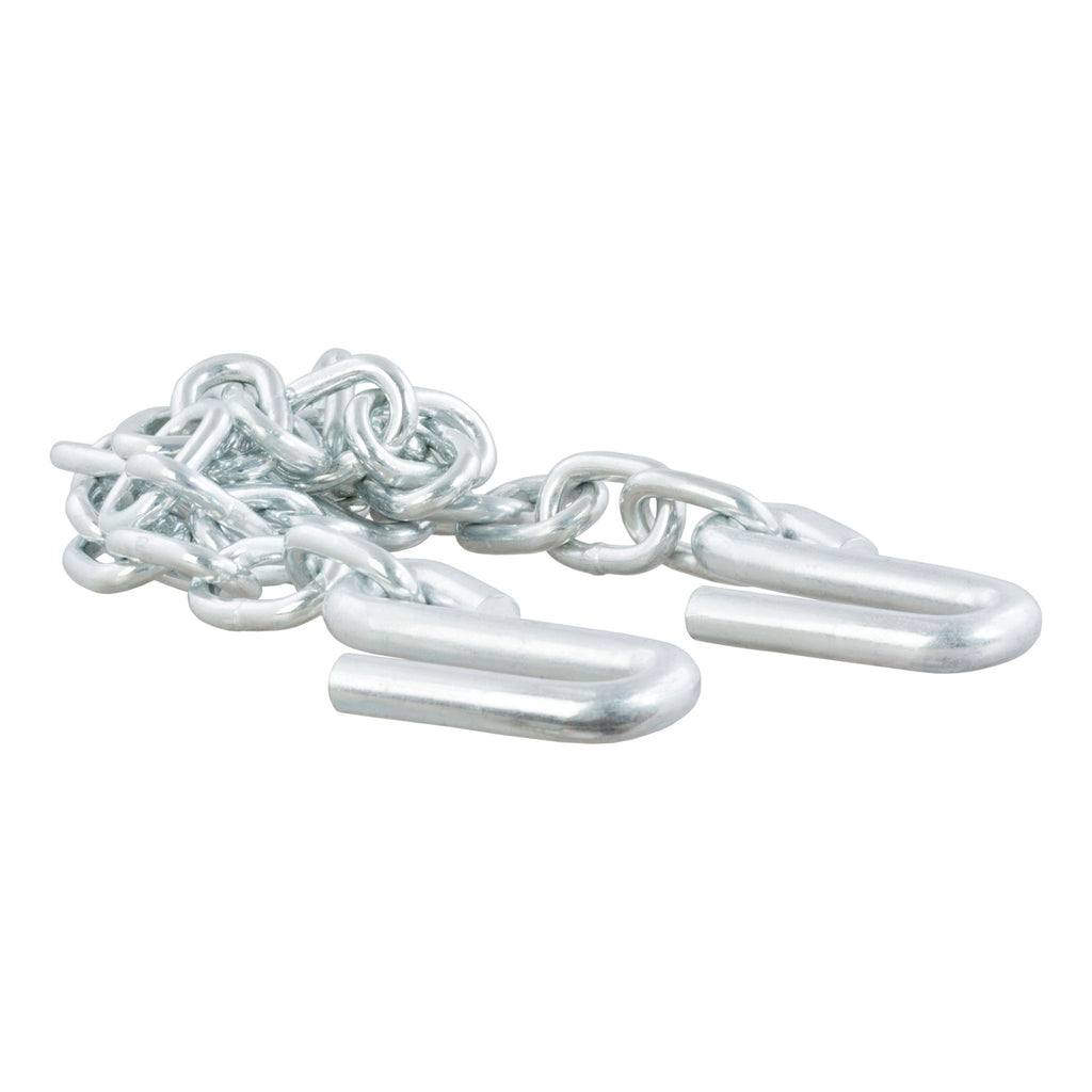 48" Safety Chain with 2 S-Hooks (7000 lbs Clear Zinc)