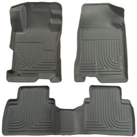 Husky Liners 98442 | Husky Liners Front & 2nd Seat Floor Liners, Fits 12-13 HONDA CIVIC FRONT & 2ND SEAT CUSTOM MOLDED WEATHERBEATER FLOOR LINERS GREY