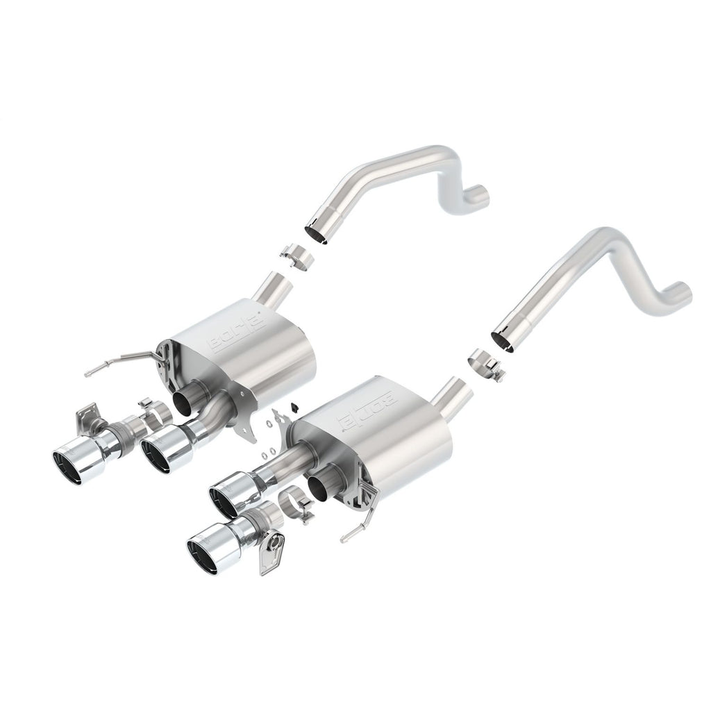 Borla 11902 | Borla S-Type Axle-Back Exhaust System for 2015-2019 Chevrolet Corvette ZO6 with Automatic/ Manual Transmission. 2017-2018 Grand Sport 6.2L V8 Manual Transmission only, Rear Wheel Drive (RWD) 2-Door With NPP Dual Mode Exhaust.