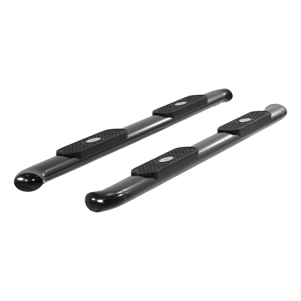4" Black Steel Oval Side Bars Select Silverado Sierra 1500 2500 3500