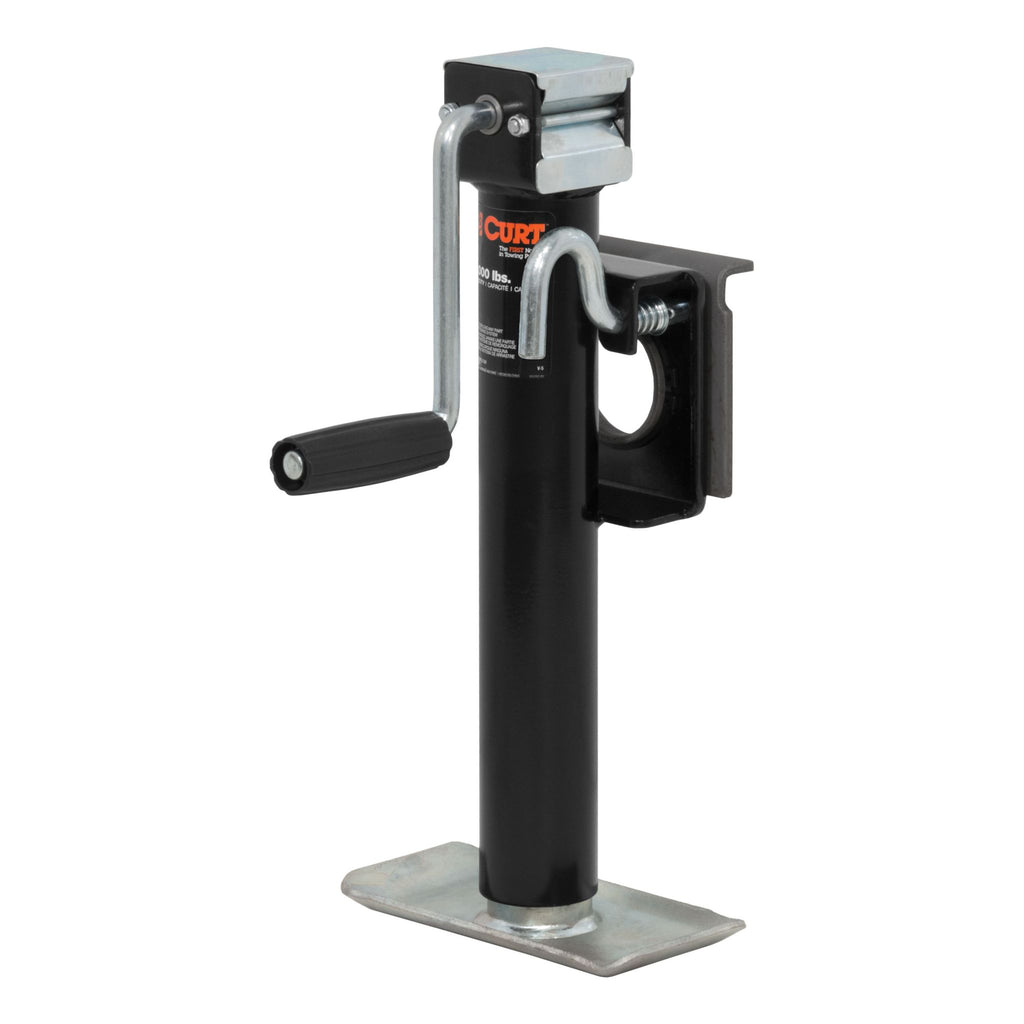 Bracket-Mount Swivel Jack with Side Handle (2000 lbs 10" Travel)