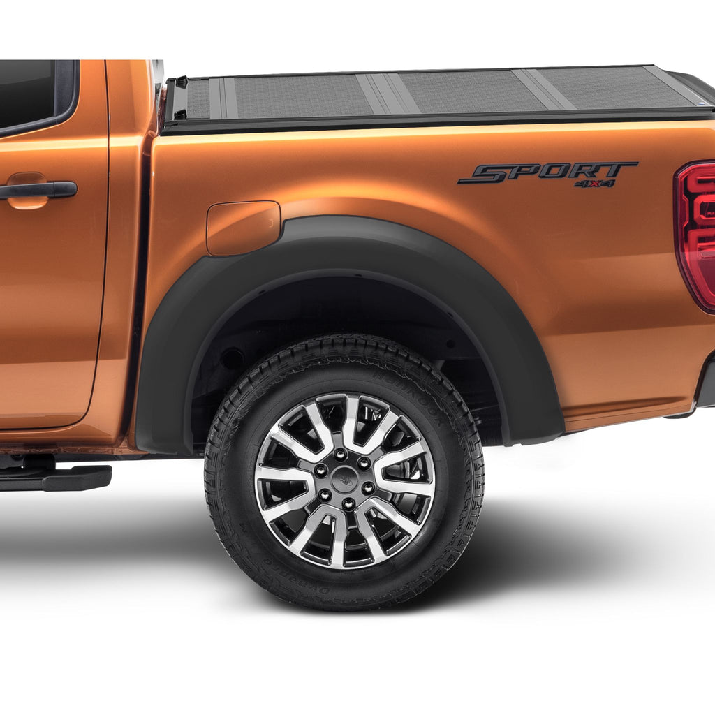 Bushwacker 20114-02 Black Extend-A-Fender Style Smooth Finish Rear Fender Flares for 2019-2022 Ford Ranger