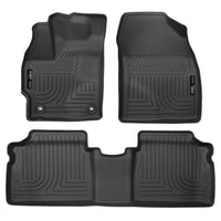 Husky Liners 98931 | Husky Liners Front & 2nd Seat Floor Liners, Fits 12-15 PRIUS PLUG-IN HYBRID ONLY 1ST/2ND ROW FLOOR LINER BLACK