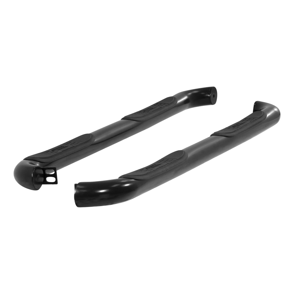 3" Round Black Steel Side Bars Select Hyundai Santa Fe
