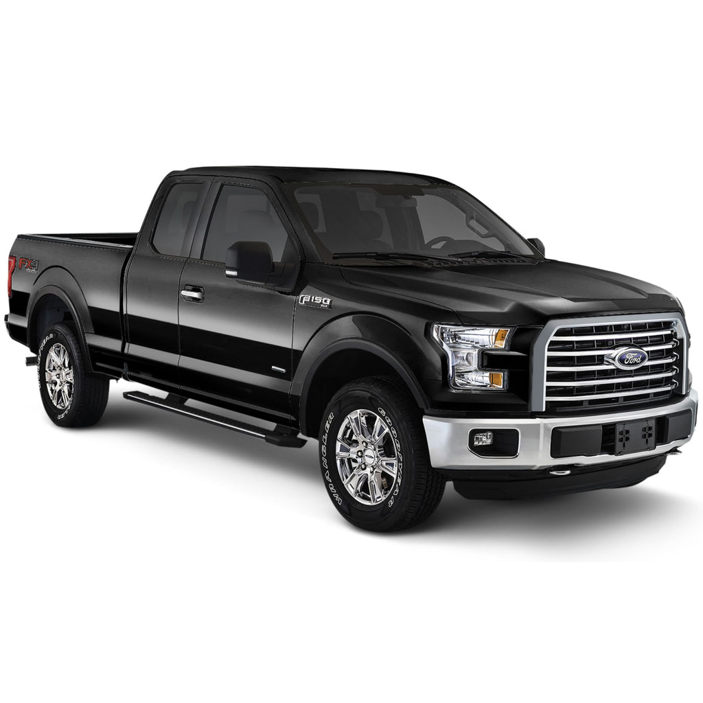 Bushwacker 20937-82 OE Style Color Matched Shadow Black 4-Piece Fender Flare Set for 2016-2017 Ford F-150