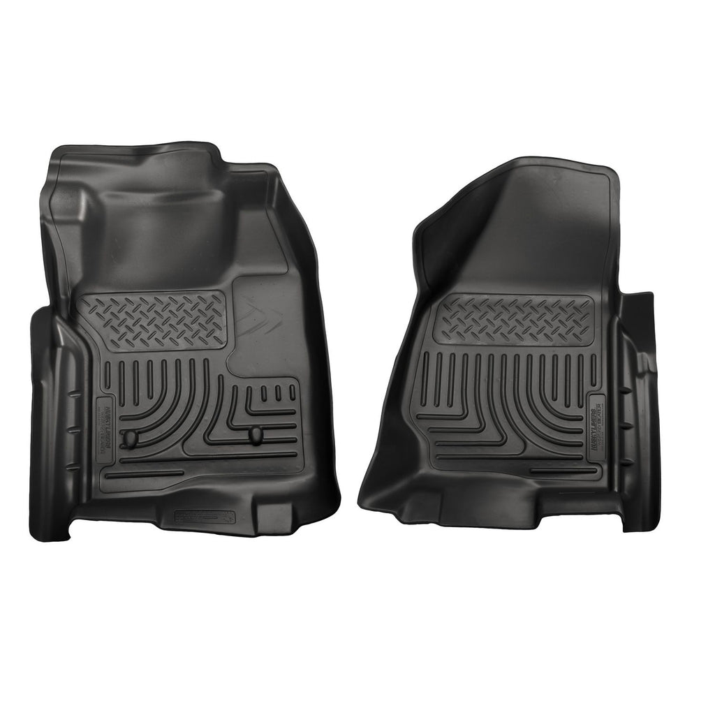 Husky Liners 18711 | Husky Liners Front Floor Liners, Fits 11-12 F250/F350/F450 FORD HD SUPER DUTY STD CAB W/O MANUAL TRANSFER CASE FRONT LINERS BLACK