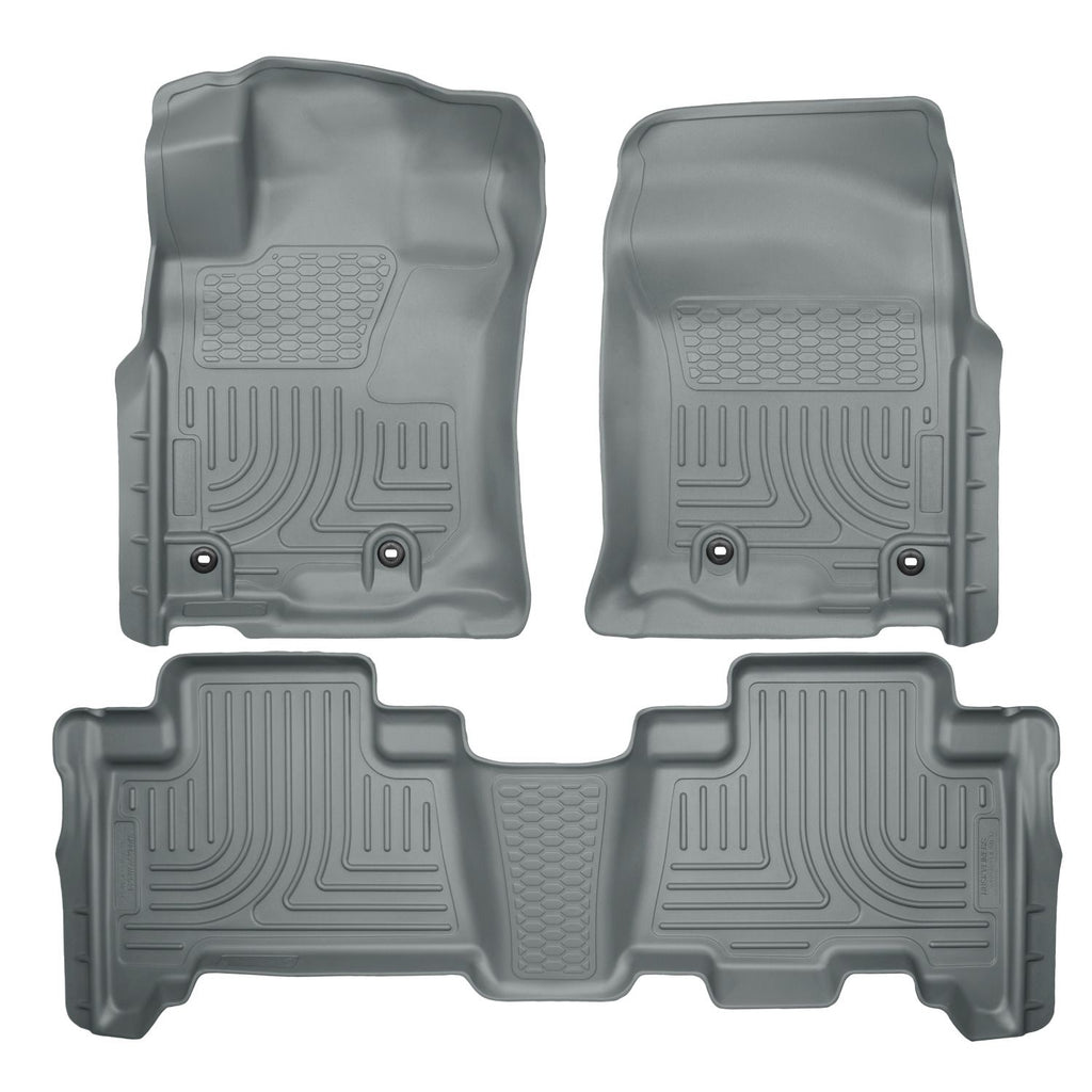 Husky Liners 99572 | Husky Liners Front & 2nd Seat Floor Liners, Fits 13-C 4RUNNER FRONT & 2ND SEAT FLOOR LINERS GREY