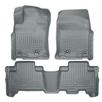 Husky Liners 99572 | Husky Liners Front & 2nd Seat Floor Liners, Fits 13-C 4RUNNER FRONT & 2ND SEAT FLOOR LINERS GREY
