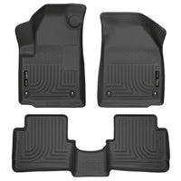 Husky Liners 99021 | Husky Liners Front & 2nd Seat Floor Liners, Fits 13-16 DART FITS WITH MANUAL OR AUTOMATIC TRANSMISSION FRONT/2ND SEAT LINERS WEATHERBEATER BLACK