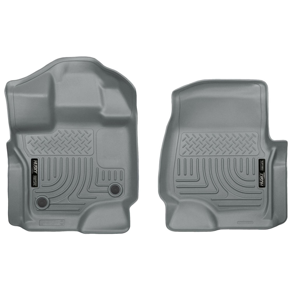 Husky Liners 18362 | Husky Liners Front Floor Liners, Fits 15-C F150 SUPERCREW/SUPERCAB FRONT FLOOR LINERS WEATHERBEATER SERIES GREY