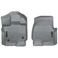 Husky Liners 18362 | Husky Liners Front Floor Liners, Fits 15-C F150 SUPERCREW/SUPERCAB FRONT FLOOR LINERS WEATHERBEATER SERIES GREY