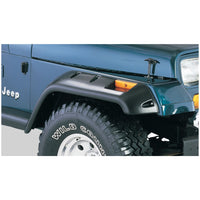 Bushwacker 10035-07 Black Jeep Cutout Style Textured Finish Front Fender Flares for 1984-2001 Jeep Cherokee 4-Door; 1986-1992 Comanche