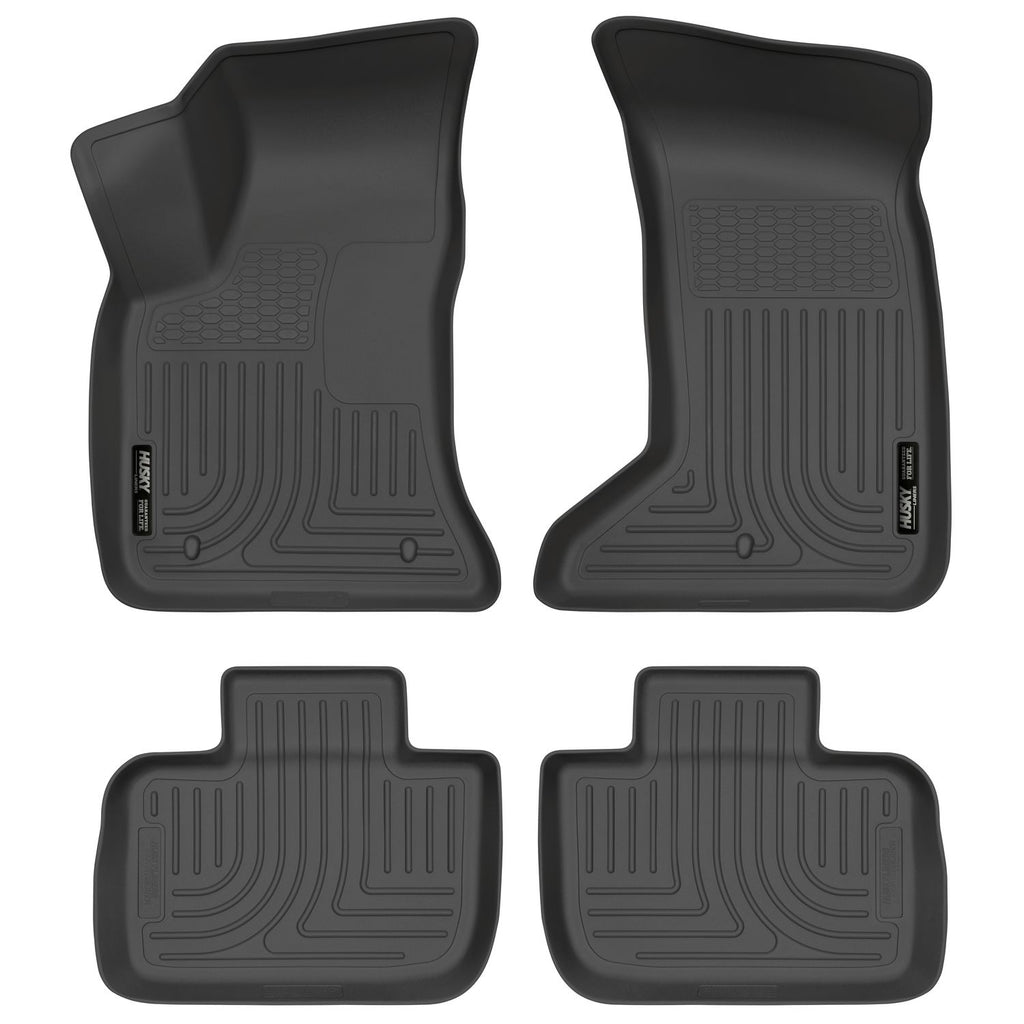 Husky Liners 98081 | Husky Liners Front & 2nd Seat Floor Liners, Fits 11-C CHARGER/CHRYSLER 300 (AWD ONLY) CUSTOM MOLDED FRONT & 2ND SEAT WEATHERBEATER FLOOR LINERS BLAC