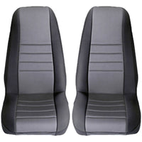 Neoprene Front Seat Covers Gray; 97-02 Jeep Wrangler TJ