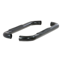 3" Round Black Stainless Side Bars Select Ford F-250 F-350 Super Duty