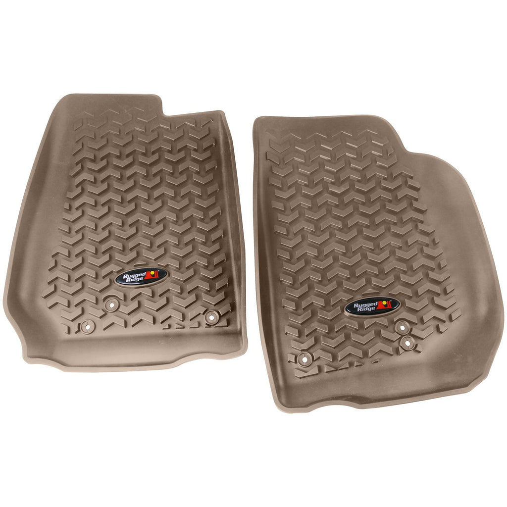 Rugged Ridge 13920.03 | Floor Liners, Front, Tan; 07-16 Jeep Wrangler JK