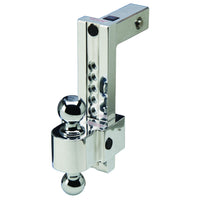 Flash ALBM adj alum ball mount, built-in locks, 10'' drop, 2'' & 2-5/16'' stnls