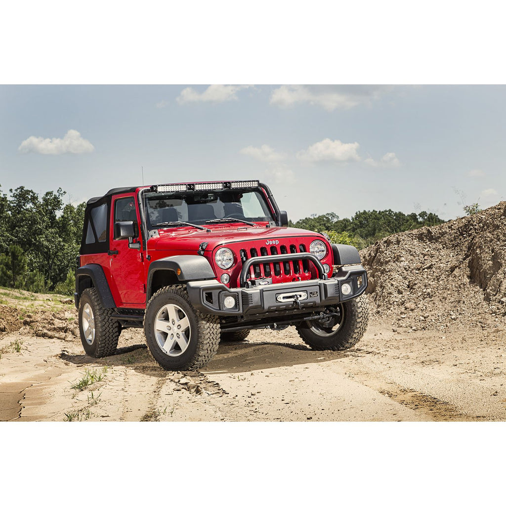 Rugged Ridge 11544.09 | Spartacus Front Bumper Kit, Satin Black; 07-16 Jeep Wrangler JK