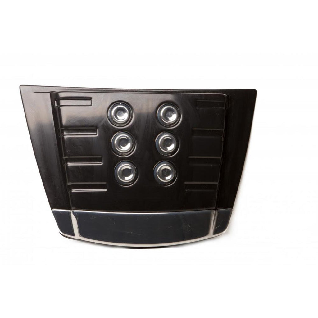 Auto Ventshade 80011 Universal Port Hood Scoop with Smooth Dark Smoke Finish w/Chrome Trim Accents