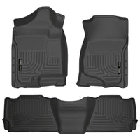 Husky Liners 98251 | Husky Liners Front & 2nd Seat Floor Liners, Fits 07-14 ESCALADE/TAHOE/YUKON(NOT HYBRID)W/2ND ROW BUCKET FRONT & 2ND SEAT FLOOR LINER BLACK