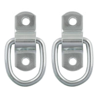 1" x 1-1/4" Surface-Mounted Tie-Down D-Rings (1200 lbs Clear Zinc 2-Pack)