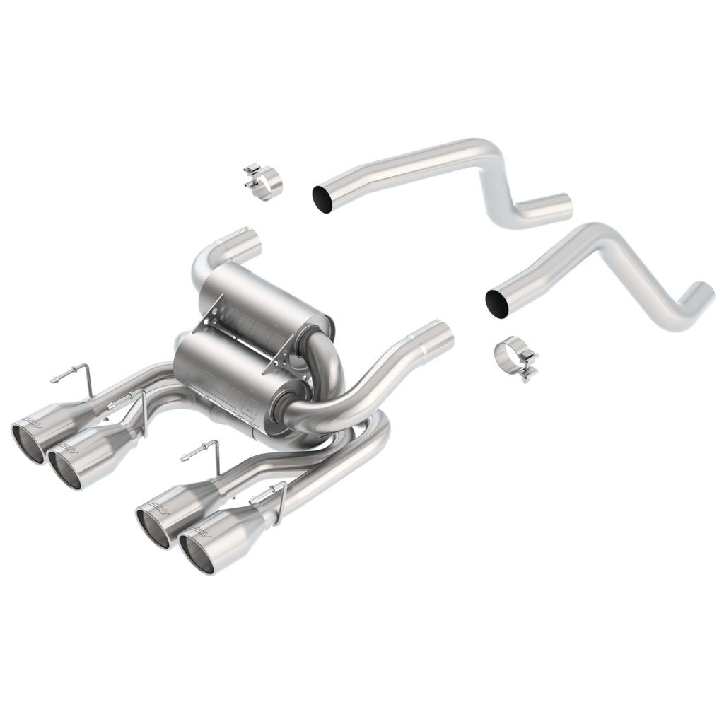 Borla 11744 | Borla S-Type Axle-Back Exhaust System for 2005-2008 Chevrolet Corvette (C6) 6.0L/6.2L V8 Automatic; Manual Transmission; Rear Wheel (RWD) Drive 2-Door Coupe; Convertible.