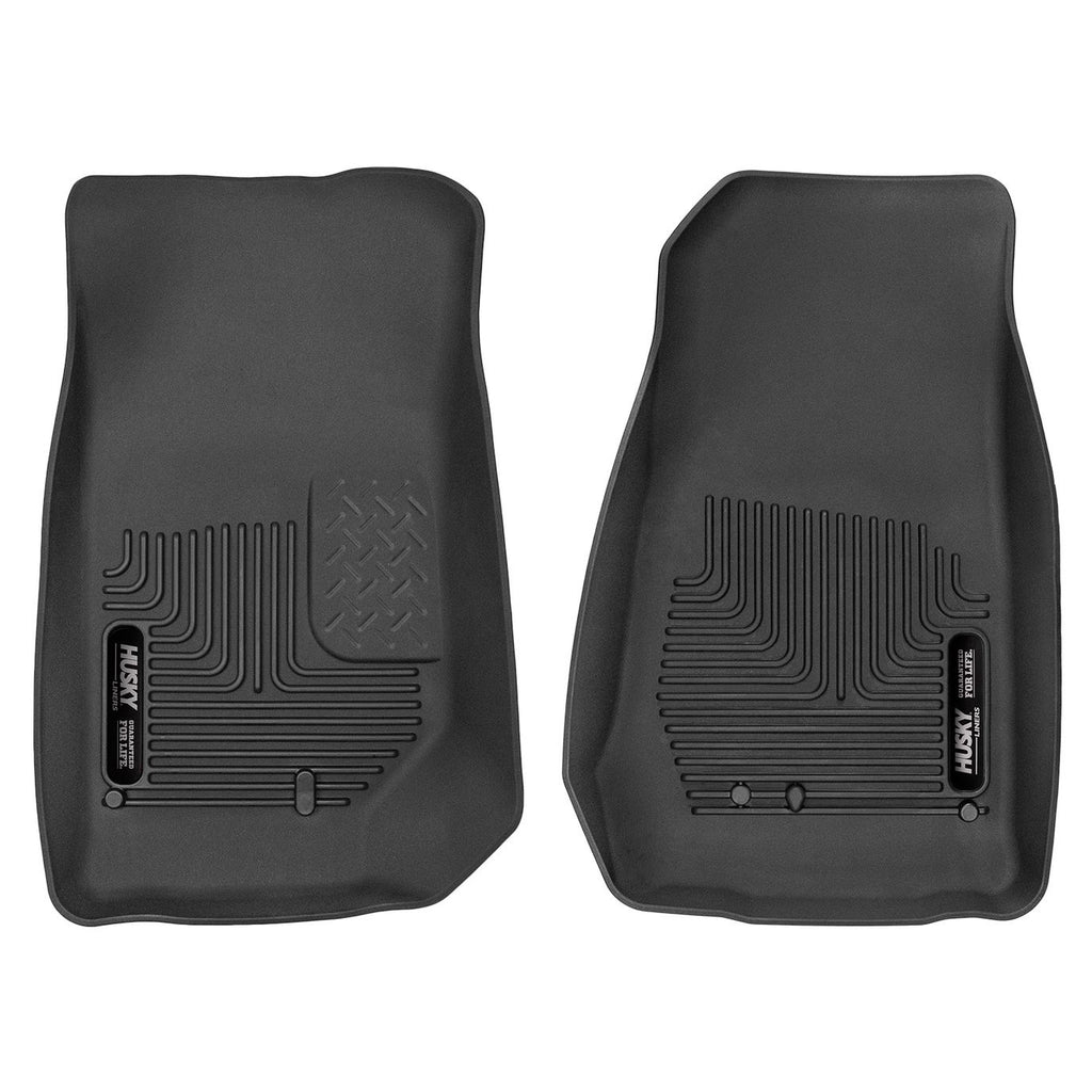 Husky Liners 53571 | Husky Liners Front Floor Liners, Fits 07-17 WRANGLER 2/4 DOOR  XACT CONTOUR FRONT ROW