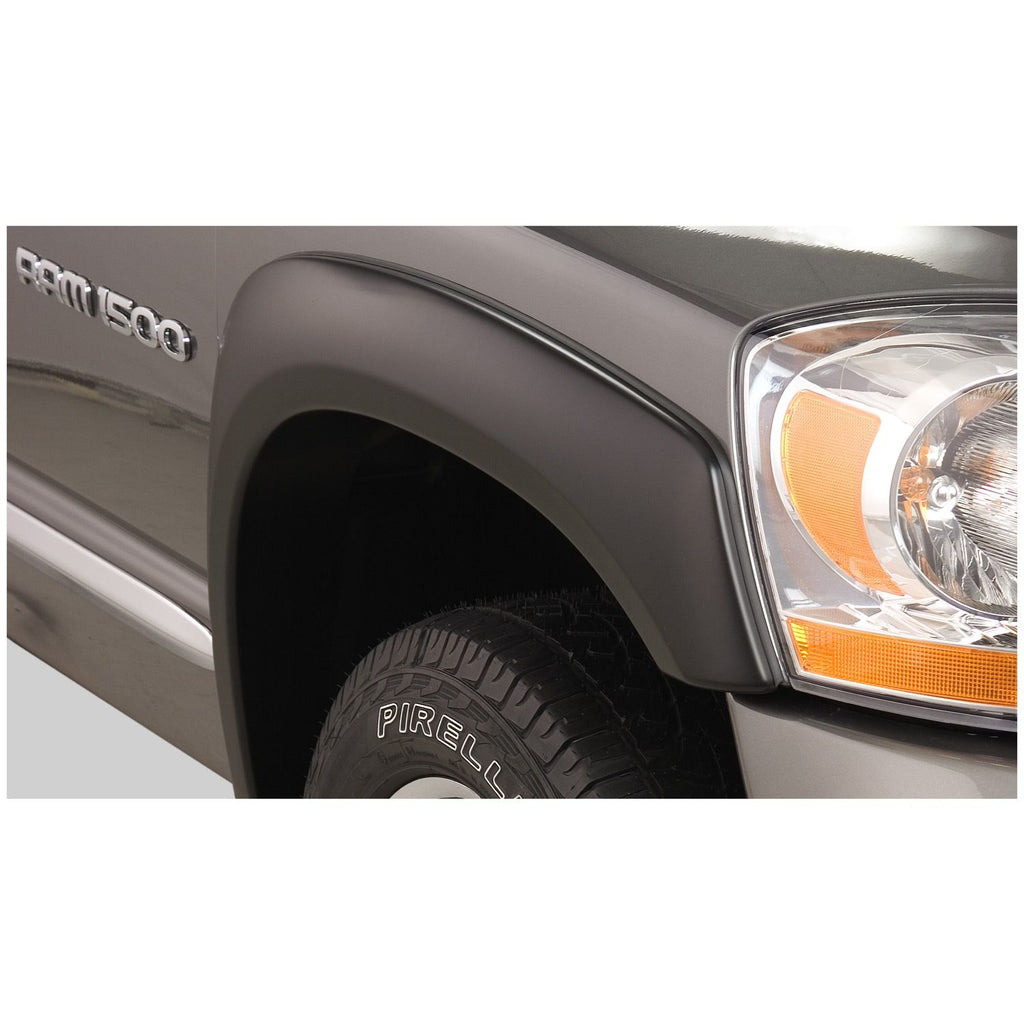 Bushwacker 50023-02 Black OE-Style Smooth Finish Front Fender Flares for 2006-2008 Dodge Ram 1500; 2006-2009 Ram 2500 3500