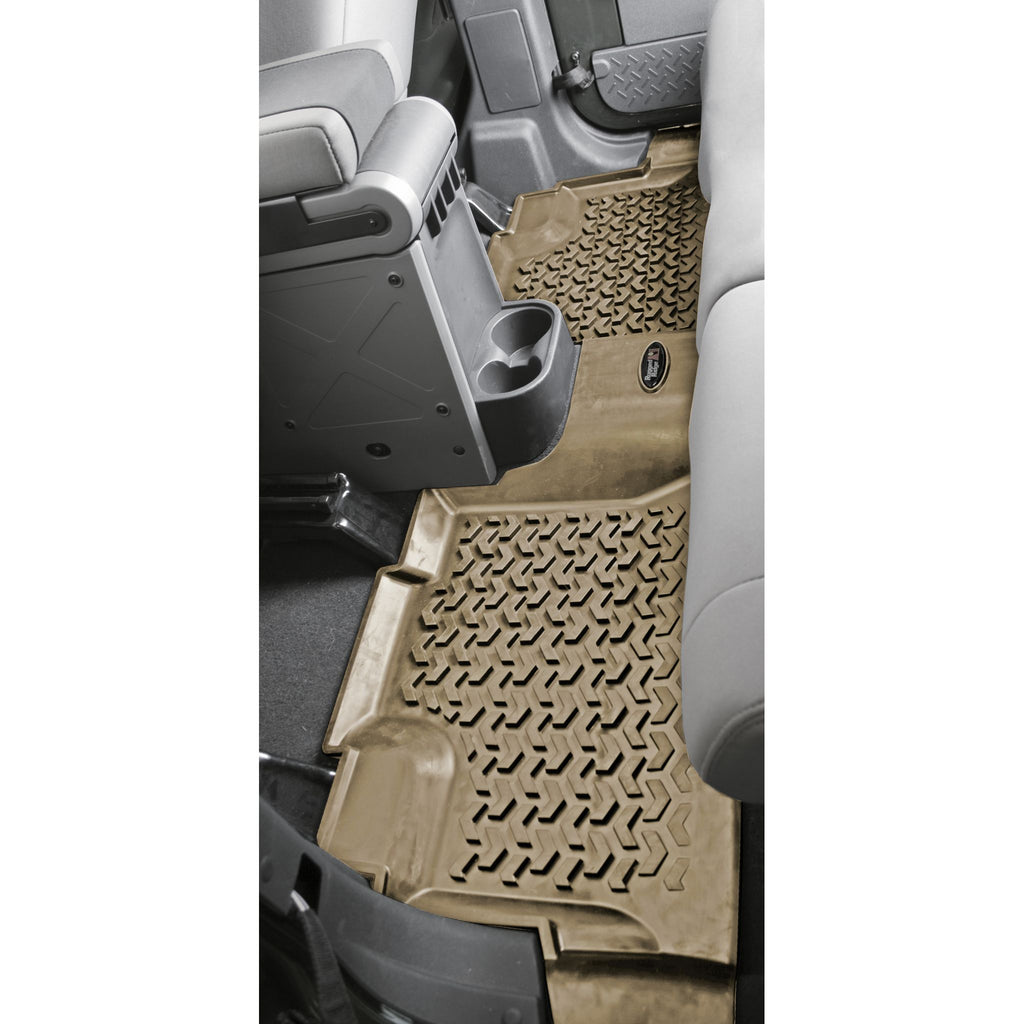 Floor Liners Rear Black; 07-16 Jeep Wrangler JKU
