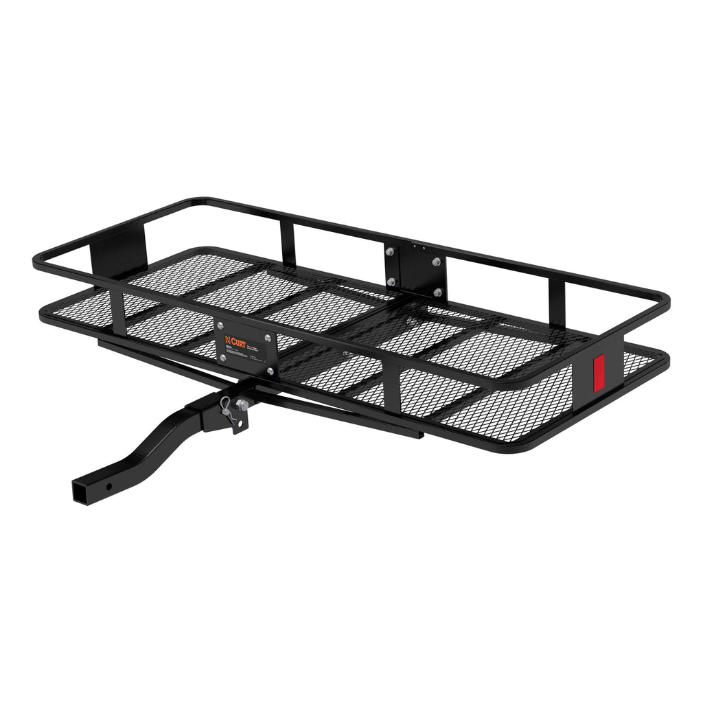 60" x 24" Black Steel Basket Cargo Carrier (Folding 2" Shank 500 lbs.)
