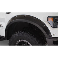 Bushwacker 20097-02 Black Pocket/Rivet Style Smooth Finish Front Fender Flares for 2010-2014 Ford Raptor