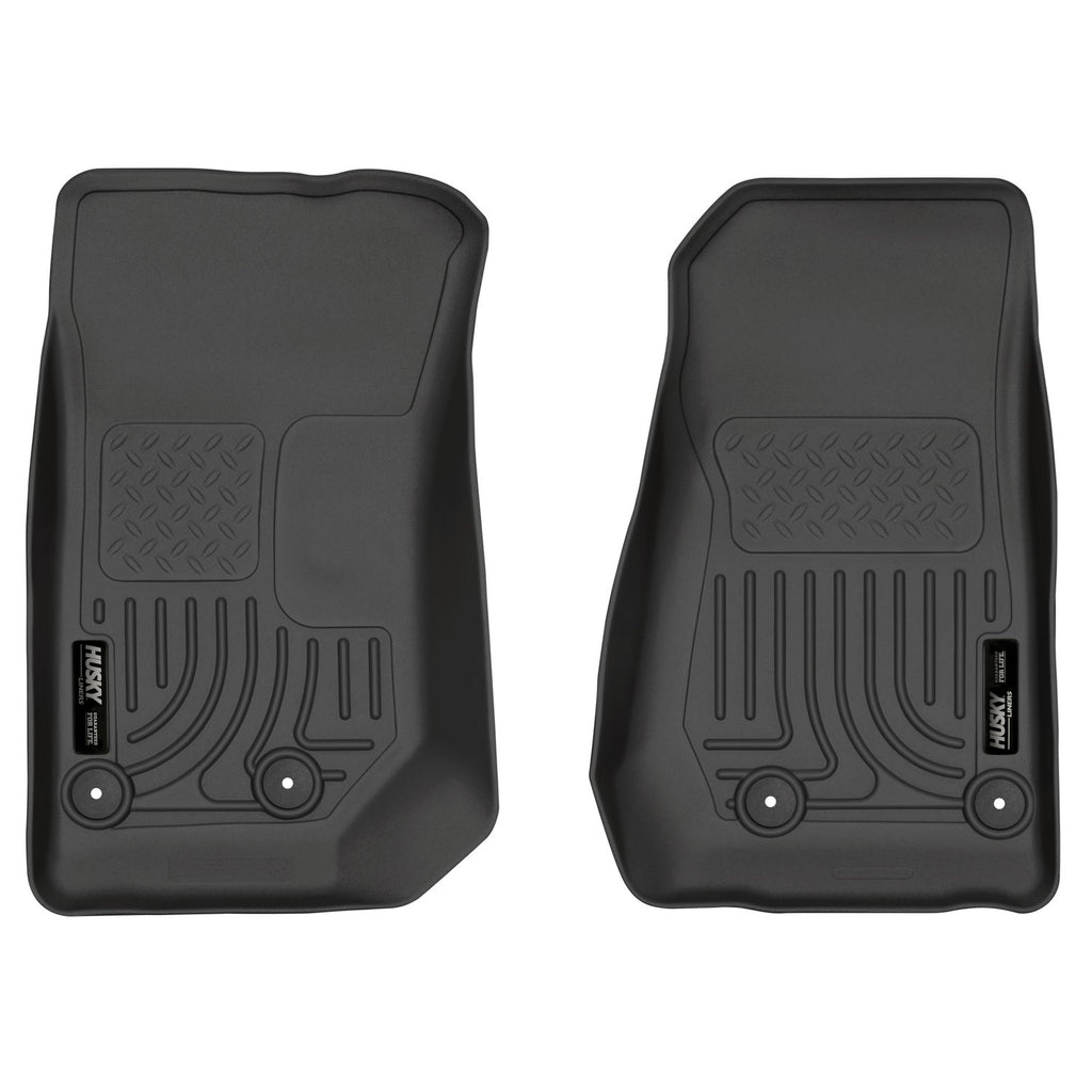 Husky Liners 18041 | Husky Liners Front Floor Liners, Fits 14-16 WRANGLER JK 2/4 DOOR FRONT FLOOR LINER WEATHERBEATER BLACK