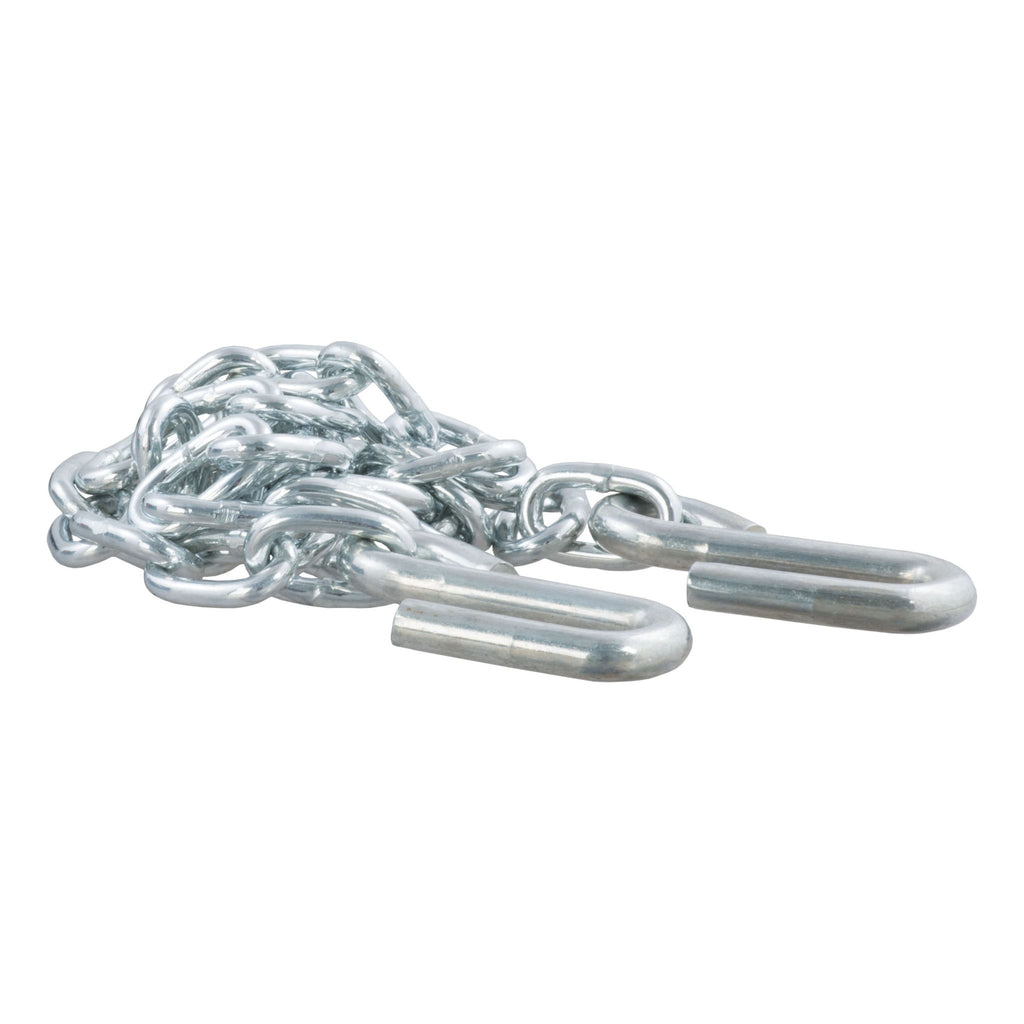 48" Safety Chain with 2 S-Hooks (2000 lbs Clear Zinc)