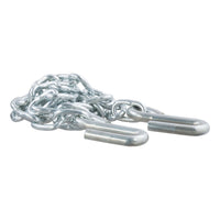48" Safety Chain with 2 S-Hooks (2000 lbs Clear Zinc)